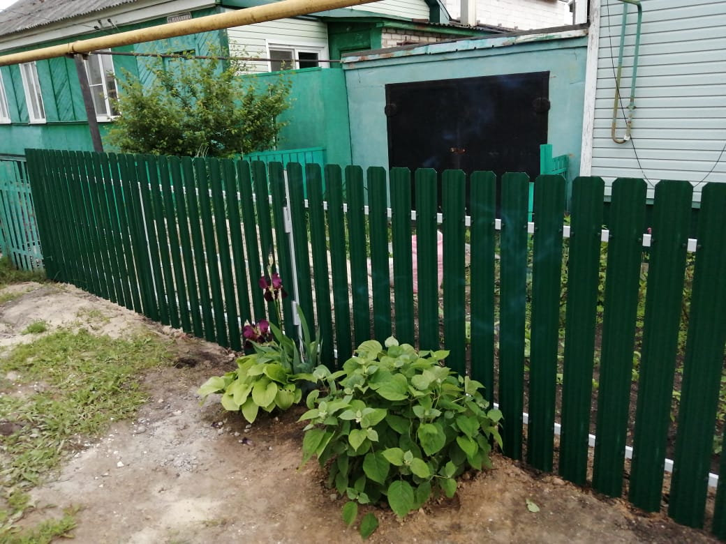 Комбинированный забор 25м штакетник и профлист, ворота, калитка фото8 в Ханты-Мансийске