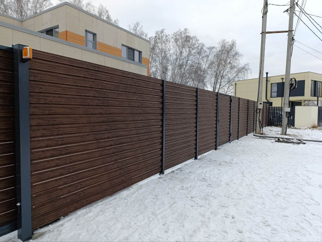 Забор-ранчо из евроштакетника 58м Темный Каштан 3D Принтек фото 4 в Ханты-Мансийске